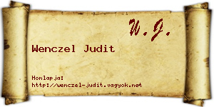 Wenczel Judit névjegykártya